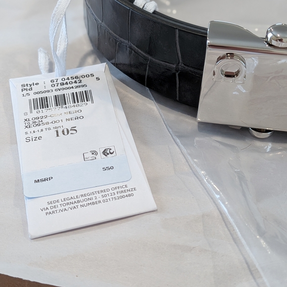 Salvatore Ferragamo Black Belt with Silver Buckle - Picture 3 of 6